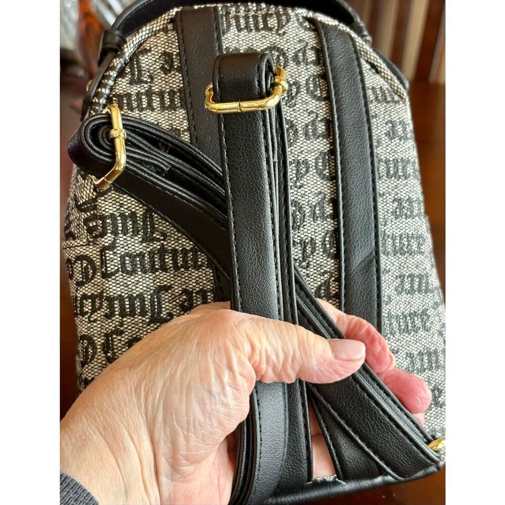 JUICY COUTURE Mini Backpack & Card Case/Grey & Black Faux Leather/Gothic Status - Picture 11 of 13